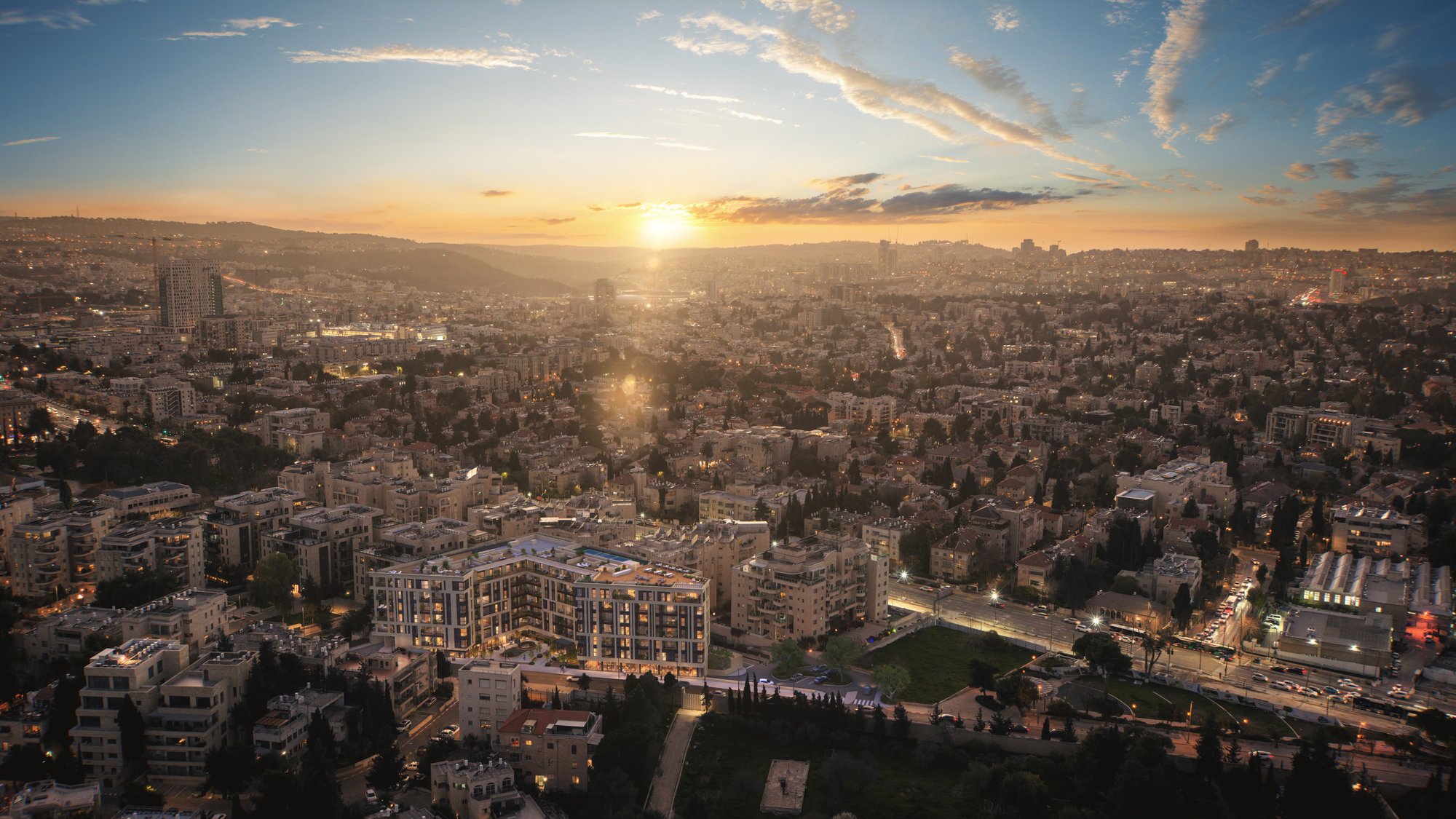 נוף ירושלים בשעת בין-ערביים